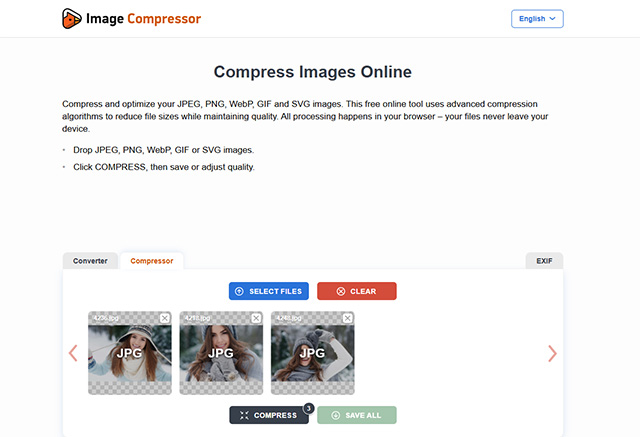 Скриншот программы Optimizilla